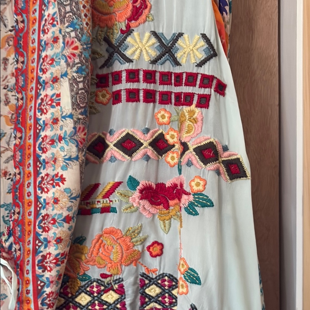 Johnny Was Betmo Embroidered Colorful Bohemian Kimono Size 2X Brand New With Tag - Picture 10 of 11